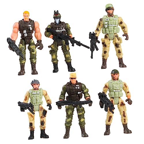 VANZACK 6Stücke Soldaten Figuren Flexible Militärsoldaten Modelle Für Zufällige Designs Für Actionspiele Und Rollenspiele Hochwertiges von VANZACK