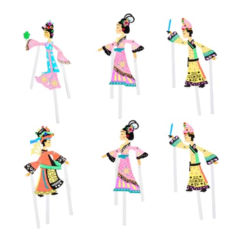 VANZACK 6Stücke Teiliges DIY Schattenpuppenspiel Traditionelles Chinesisches Handwerk Für Kreatives Bastelset Bildung Und Fantasie Zufällige Designs von VANZACK