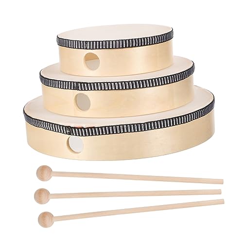 VANZACK 6Stücke Teiliges Handtrommelset aus Holz Musikspielzeug für Jungen und Fördert Hand Auge Koordination und Musikalische Fähigkeiten von VANZACK