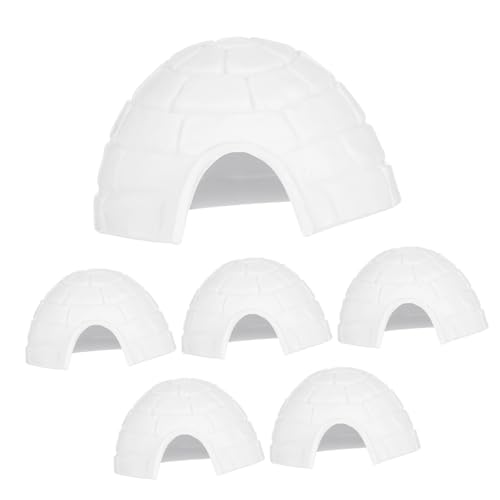 VANZACK 6Stücke Teiliges Iglu Figuren Realistische Iglu Dekoration Für Lernspielzeug Mit Arktischen Tieren Iglu Ornament Für Kreative Bastelprojekte von VANZACK