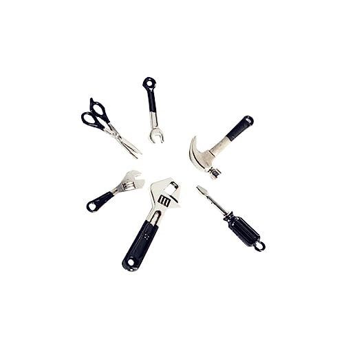 VANZACK 6Stücke Teiliges Mini Werkzeugset Für Puppenhaus Simulierte Toolbox Accessoires Mit Hammer Und Schraubenschlüssel Aus Legierung Schwarz Ohne Werkzeugkiste VANZACK 6Stücke Teiliges Mini Werkzeugset Für Puppenhaus Simulierte Toolbox Accessoires Mit Hammer Und Schraubenschlüssel Aus Legierung Schwarz Ohne Werkzeugkiste von VANZACK