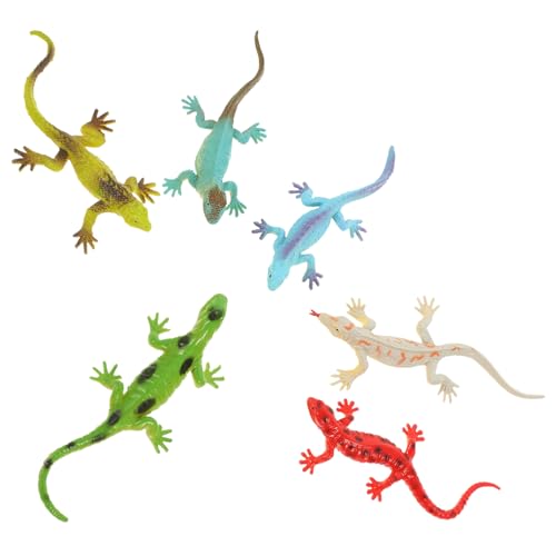 VANZACK 6stücke Realistische Eidechsenfiguren Plastik Eidechsen Spielzeug Tierfiguren Eidechsenstatuen Garten Dekoration von VANZACK