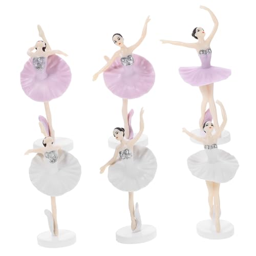 VANZACK 6Stücke Topper Exquisite Kuchenverzierung Für Geburtstagsfeiern Und Anlässe Sortierte Farben Für Torten Und Desserts Ballerina Dekorationen VANZACK 6Stücke Topper Exquisite Kuchenverzierung Für Geburtstagsfeiern Und Anlässe Sortierte Farben Für Torten Und Desserts Ballerina Dekorationen von VANZACK