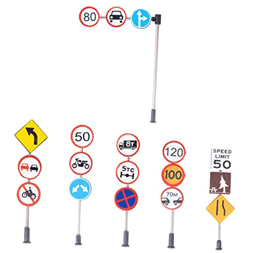 VANZACK 6Stücke Verkehrszeichen und Straßenschilder für Sandkasten Dioramen und Modellbau Dekorative Requisiten für Layouts und Fotos VANZACK 6Stücke Verkehrszeichen und Straßenschilder für Sandkasten Dioramen und Modellbau Dekorative Requisiten für Layouts und Fotos von VANZACK