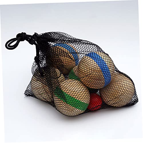 VANZACK 7 Stück Teiliges Boccia Spiel aus Glattem Massivem Holz Outdoor für Sommerpartys Familienfeiern und Freizeitgestaltung im Freien von VANZACK