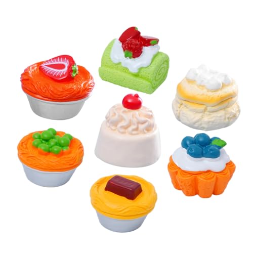 VANZACK 7 Stück Teiliges Miniatur Dessert Deko mit Realistischen Fruchtelementen Künstliche Kuchenmodelle für Puppenhaus Detailgetreue Simulation Food Props DIY Mini Deko für Sammler VANZACK 7 Stück Teiliges Miniatur Dessert Deko mit Realistischen Fruchtelementen Künstliche Kuchenmodelle für Puppenhaus Detailgetreue Simulation Food Props DIY Mini Deko für Sammler von VANZACK