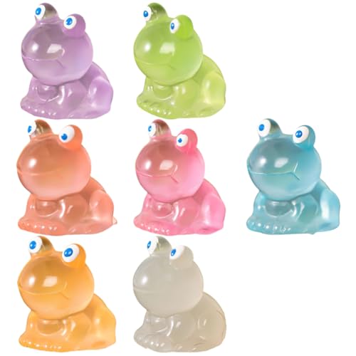 VANZACK 7stücke Teiliges Mini Leuchtende Frosch Figuren Aus Harz Für Miniaturgärten Dekorative Tischornamente Zuhause Büro Und -projekte VANZACK 7stücke Teiliges Mini Leuchtende Frosch Figuren Aus Harz Für Miniaturgärten Dekorative Tischornamente Zuhause Büro Und -projekte von VANZACK