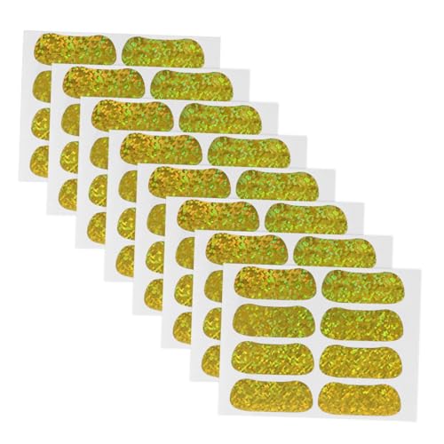 VANZACK 8 Blatt Party -Sport -Augenaufkleber Baseball-Aufkleber mit blauen Augen Augenstreifenaufkleber Schwarz unter den Augen für den Sport Sport-Augenstreifen wasserfestes Papier Golden von VANZACK