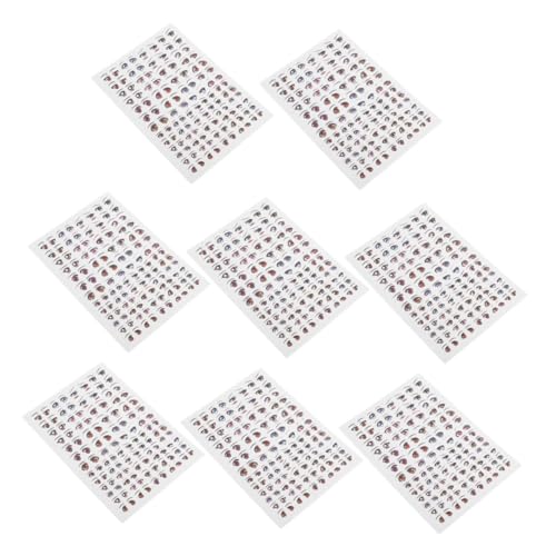 VANZACK 8 Blatt Selbstklebende Augen Etiketten für Bastelarbeiten Dekorative Augen für Resin Kunsthandwerk von VANZACK