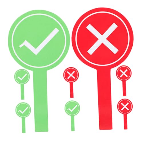 VANZACK 8 Stück Handliche True False Paddles Teiliges mit Grünem Haken und Kreuz Leichte Abstimmungsschilder für Schule Party und Teambuilding Tragbare Ja Nein Voting Boards für VANZACK 8 Stück Handliche True False Paddles Teiliges mit Grünem Haken und Kreuz Leichte Abstimmungsschilder für Schule Party und Teambuilding Tragbare Ja Nein Voting Boards für von VANZACK