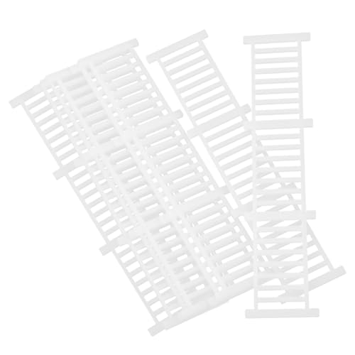 VANZACK 8 Stück Retro Geländermodell Puppenhauszaun Für Landschaftszäune Mini Dekor Kleiner Zaun Garten Kleines Zaunmodell Kleines Hauszubehör Weißes Abs von VANZACK