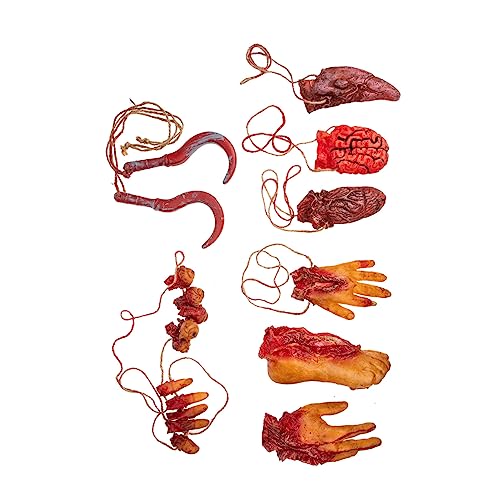 VANZACK 8 Stück Teiliges Halloween Abgetrennte Menschliche Körperteile Pendants Gruselig Blutig für Zombie Party Requisiten Leichte Kompakte Horror Deko für Spukhaus Bühne VANZACK 8 Stück Teiliges Halloween Abgetrennte Menschliche Körperteile Pendants Gruselig Blutig für Zombie Party Requisiten Leichte Kompakte Horror Deko für Spukhaus Bühne von VANZACK
