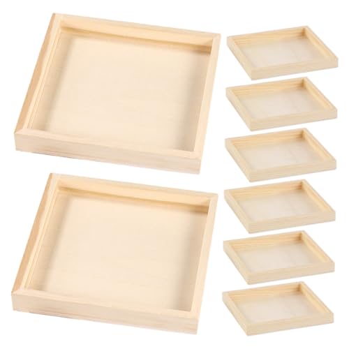 VANZACK 8 Stück Teiliges Holztablett für Puzzles Tragbare Präzise Flache Puzzle Organizer aus Holz für Würfel und Familienaktivitäten als Sortier und Aufbewahrungstablett VANZACK 8 Stück Teiliges Holztablett für Puzzles Tragbare Präzise Flache Puzzle Organizer aus Holz für Würfel und Familienaktivitäten als Sortier und Aufbewahrungstablett von VANZACK