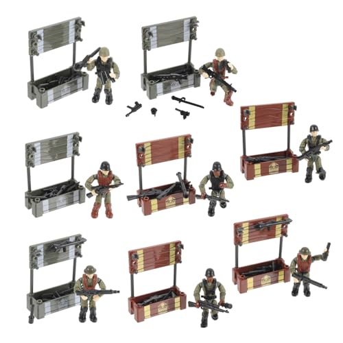 VANZACK 8 Stück Teiliges Mini Spielfiguren Soldaten Modell Realistische Kleine Figuren aus Robustem Kunststoff für Sandtisch Dekoration Beweglich und Detailgetreu für Jungen und Sammeln von VANZACK
