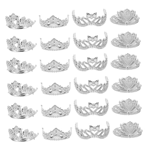VANZACK 80 Stück Teiliges Miniatur Kunststoff Puppenkrone Leichte Tiara Kopfbedeckung für Puppen Zubehör für Rollenspiele und Ankleidespaß Hautfreundlich und Komfortabel von VANZACK