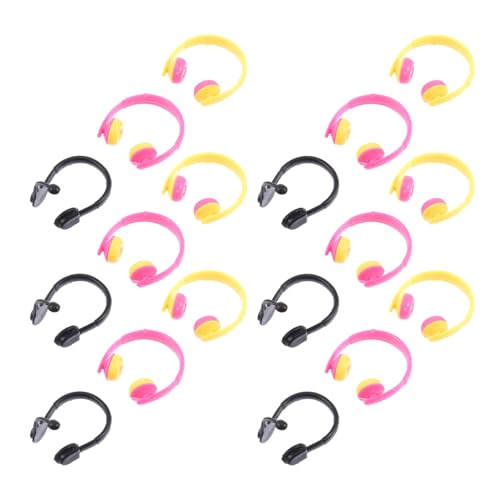VANZACK 80Stücke Mini Puppen Accessoires Mit Ohrhörer Und Schwarze Kopfhörer Für Miniaturpuppen Für Kreative Dekoration Und Fotografie von VANZACK