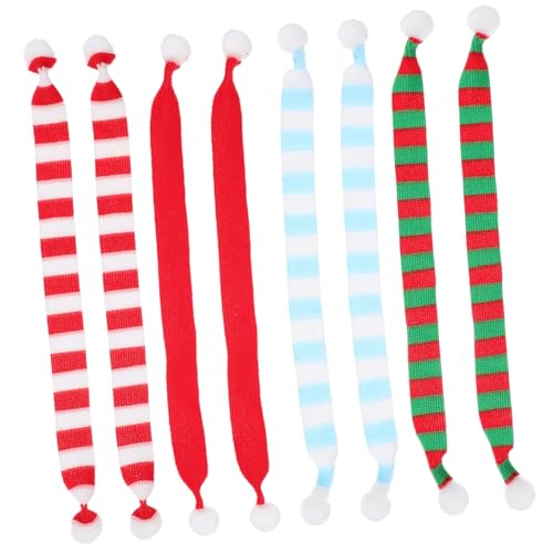 VANZACK 8Stücke Mini Weihnachtspuppenschals Dekorative DIY Mini Schals für Puppen Vielseitig Einsetzbare Weihnachtsdeko für Kranz und VANZACK 8Stücke Mini Weihnachtspuppenschals Dekorative DIY Mini Schals für Puppen Vielseitig Einsetzbare Weihnachtsdeko für Kranz und von VANZACK
