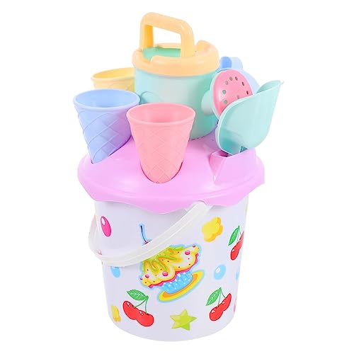 VANZACK 8Stücke Teiliges Mini Eimer Set für Bunter Strand Eimer und Sandschaufel für Kreative Sandspiele Am Strand Garten Leicht und Handlich für Jungen von VANZACK