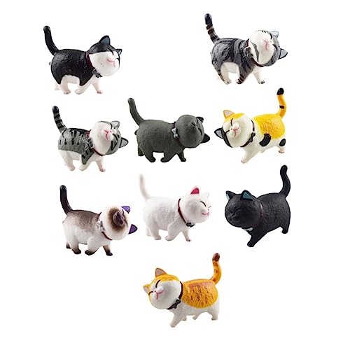 VANZACK 9 Stück Kätzchenfiguren Katze Kinderspielzeug Wohnkultur Desktop Kunststoff Modellspielzeug Kindermodell Spielzeugdekor Für Heimtextilien Dekoration Kinderspielzeug Mini VANZACK 9 Stück Kätzchenfiguren Katze Kinderspielzeug Wohnkultur Desktop Kunststoff Modellspielzeug Kindermodell Spielzeugdekor Für Heimtextilien Dekoration Kinderspielzeug Mini von VANZACK