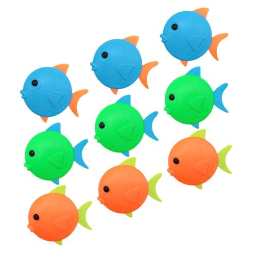 VANZACK 9 Stück Teiliges Bunte Schwimmbad Tauchspielzeuge aus Sicherem Kunststoff für Sommer Pool Spiele Unterwasser Suchspiel Bade Wasserspaß von VANZACK
