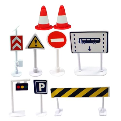 VANZACK 9Stücke Teiliges Von Simulierten Verkehrsschildern Für Realistische Straßenschilder Und Verkehrshindernisse Für Kreative Spielszenarien Für Baustellen Und Parkmodelle VANZACK 9Stücke Teiliges Von Simulierten Verkehrsschildern Für Realistische Straßenschilder Und Verkehrshindernisse Für Kreative Spielszenarien Für Baustellen Und Parkmodelle von VANZACK