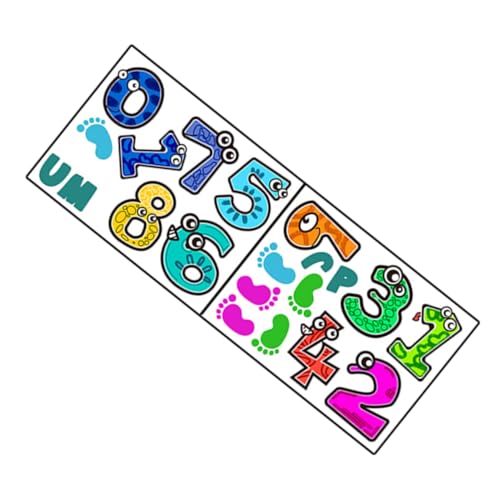 VANZACK Abnehmbare Cartoon Zahlen Spiel Bodenaufkleber Kreative Zahlen Spiel Sticker für Kinderzimmer Lernspiel Dekoration Eltern Junge Mädchen Interaktion und Zahlenverständnis von VANZACK