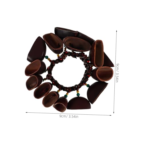 VANZACK Afrikanisches Tribal Armband Nussschalen Handrassel Handglocke Perkussion Zubehör Handgefertigt Verstellbar für Handgelenk Trommelbegleitung und Afrikanische Musik VANZACK Afrikanisches Tribal Armband Nussschalen Handrassel Handglocke Perkussion Zubehör Handgefertigt Verstellbar für Handgelenk Trommelbegleitung und Afrikanische Musik von VANZACK