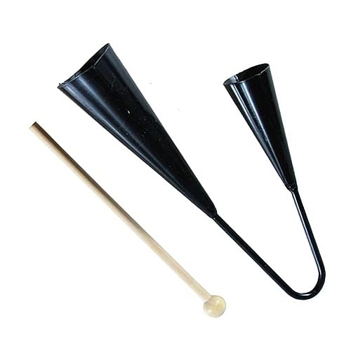 VANZACK Agogo Glocke mit Holzstab Zweifarbige Glocke Schlaginstrument Musikinstrument für Jungen und Robust und Tragbar für Musikalische Lernspiele Schwarz VANZACK Agogo Glocke mit Holzstab Zweifarbige Glocke Schlaginstrument Musikinstrument für Jungen und Robust und Tragbar für Musikalische Lernspiele Schwarz von VANZACK