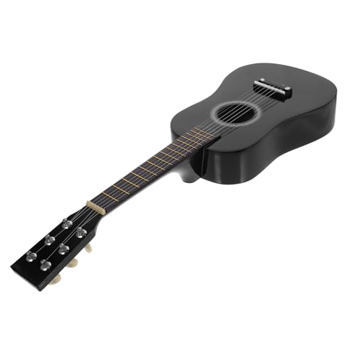 VANZACK Akustikgitarre Für Anfänger Mini Folk Gitarre Für Musikliebhaber Im Vintage Stil Schwarz Spielzeuginstrument Für Jungen Verstellbaren von VANZACK