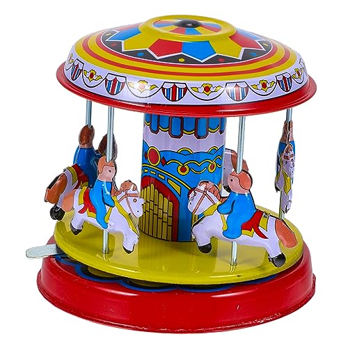 VANZACK Antikes Karussell Aus Vintage Aufziehspielzeug Mit Rotierendes Karussell Für Sammler Dekoration Nostalgisches Für Erwachsene von VANZACK