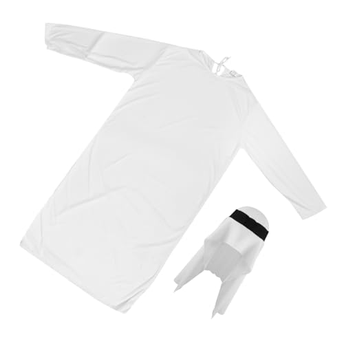 VANZACK Arabisches Prinzenkostüm Herren Xl Weiß Traditionelle Thobe für Karneval Halloween Atmungsaktiv Elegant Vielseitig für Partys und Festlichkeiten VANZACK Arabisches Prinzenkostüm Herren Xl Weiß Traditionelle Thobe für Karneval Halloween Atmungsaktiv Elegant Vielseitig für Partys und Festlichkeiten von VANZACK