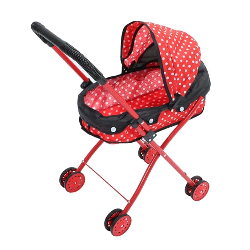 VANZACK Babypuppenwagen Für Roter Puppenwagen Mit Schwarzen Realistisches Spielzeugbabyzubehör Für Rollenspiele Und Puppenhaus VANZACK Babypuppenwagen Für Roter Puppenwagen Mit Schwarzen Realistisches Spielzeugbabyzubehör Für Rollenspiele Und Puppenhaus von VANZACK
