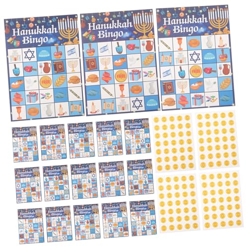 VANZACK Bingo Spielkartenset Chanukka Party Dekoration Spieler Kreatives Partyzubehör Familienspiel Geburtstag Fest von VANZACK