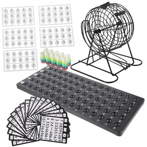 VANZACK Bingo Spielset Buntes Partyspiel mit Langlebigen Zahlenbällen Fördert Soziale Fähigkeiten und Denkvermögen für Familien und Gesellige Abende American Bingo für Spielspaß von VANZACK