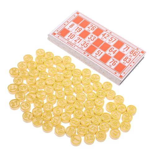 VANZACK Bingo Spielset aus Holz und Papier mit Nummerierten Karten und Spielfiguren Langlebige Familien spielrequisiten für Gesellige Runden Party brettspiel für Erwachsene von VANZACK