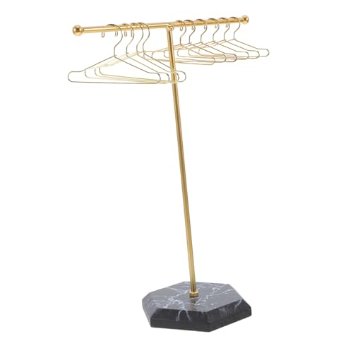 VANZACK Bjd Puppenkleidung Aufhänger Goldfarbene Garderobe mit Kleiderbügeln Stilvoller Puppenschrank Zubehör für Kleine Puppen und Dollhouse VANZACK Bjd Puppenkleidung Aufhänger Goldfarbene Garderobe mit Kleiderbügeln Stilvoller Puppenschrank Zubehör für Kleine Puppen und Dollhouse von VANZACK