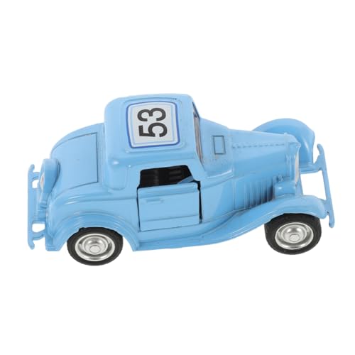 VANZACK Blaues Kleinwagenmodell Als Dekoration Retro Stil Spielzeugauto Für Sammler von VANZACK