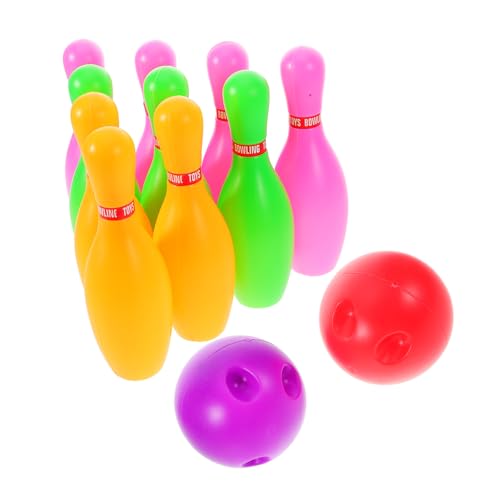 VANZACK Buntes Bowling Set für Kleinkinder Indoor Beweglichkeit und Koordination für Kindergarten und Familienaktivitäten Hohe Pins von VANZACK