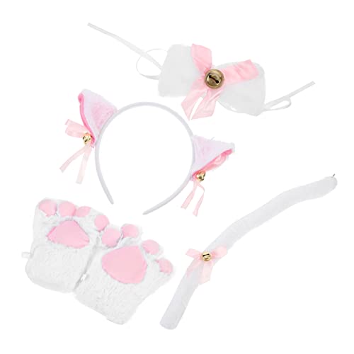 VANZACK Cat Cosplay Kostüm Set Teilig mit Katzenohren Haarreif Katzenpfoten Handschuhe Schleife und Katzenschwanz Tierisches Accessoire für Damen und Herren für Halloween Karneval und VANZACK Cat Cosplay Kostüm Set Teilig mit Katzenohren Haarreif Katzenpfoten Handschuhe Schleife und Katzenschwanz Tierisches Accessoire für Damen und Herren für Halloween Karneval und von VANZACK
