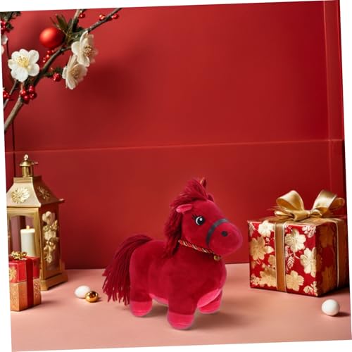 VANZACK Chinesisches Pferd Plüschpuppe Rotes Kuscheltier Neujahrsfest Glücksbringer Dekoration Jahr des Pferdes VANZACK Chinesisches Pferd Plüschpuppe Rotes Kuscheltier Neujahrsfest Glücksbringer Dekoration Jahr des Pferdes von VANZACK