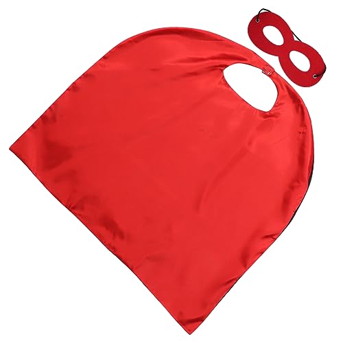 VANZACK Cosplay Umhang Set mit Doppeltem Weicher Stoffumhang und Rote Augenmaske Lustiges Rollenspiel Kostüm für Halloween und Fasching Bequeme Verkleidung für Jungen und Mädchen VANZACK Cosplay Umhang Set mit Doppeltem Weicher Stoffumhang und Rote Augenmaske Lustiges Rollenspiel Kostüm für Halloween und Fasching Bequeme Verkleidung für Jungen und Mädchen von VANZACK