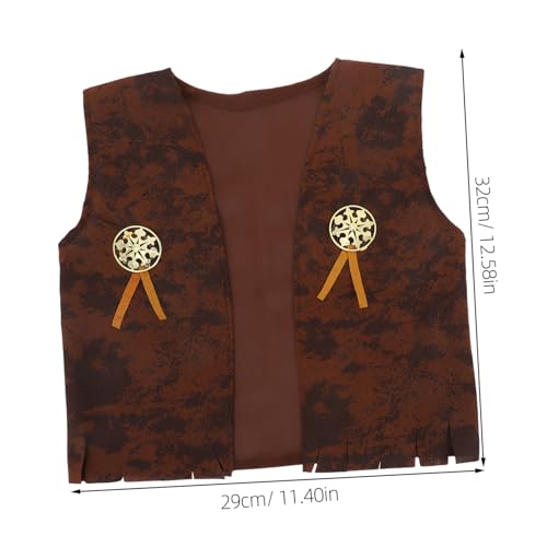 VANZACK 130m Cowboy Kostümset Für Junge Mädchen Western-outfit Mit Weste Hut Und Bandanas Für Halloween Und Kostümpartys in Brauntönen VANZACK 130m Cowboy Kostümset Für Junge Mädchen Western-outfit Mit Weste Hut Und Bandanas Für Halloween Und Kostümpartys in Brauntönen von VANZACK
