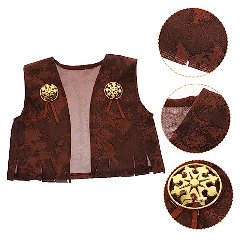 VANZACK Cowboy Weste Ärmellos Wildwest Kostüm für Jungen und Mädchen Atmungsaktiv Leicht Vielseitig für Fasching Geburtstag Halloween Karneval und Cosplay Sichere Verarbeitung Modisch und VANZACK Cowboy Weste Ärmellos Wildwest Kostüm für Jungen und Mädchen Atmungsaktiv Leicht Vielseitig für Fasching Geburtstag Halloween Karneval und Cosplay Sichere Verarbeitung Modisch und von VANZACK