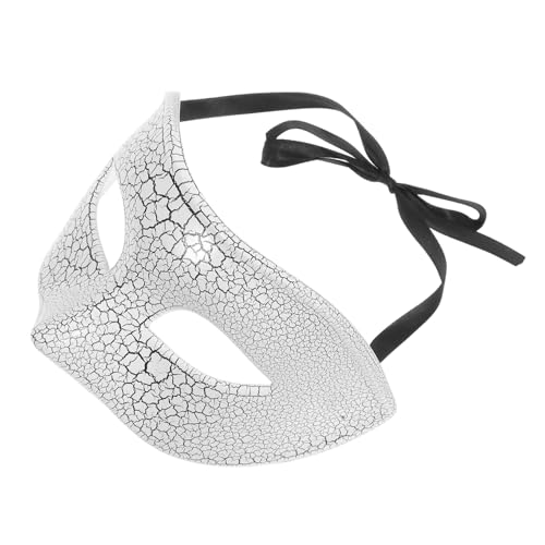 VANZACK Crack Masquerade Halbgesichtsmaske aus Kunststoff Gruseliges Halloween Kostümzubehör mit Einzigartigem Riss-design Komfortabel Farbbeständig für Karneval Cosplay und Themenpartys von VANZACK