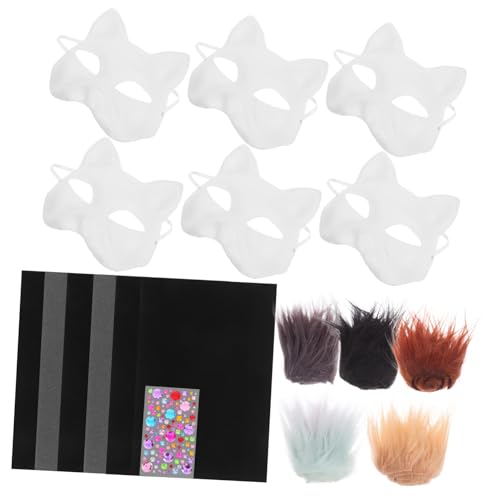 VANZACK DIY Katzenmaske Set aus Papier Unbemalt und Bemalbar Teiliges Bastelkit für Faschingskostüme Karneval und Maskenball Vielseitige Katzen Gesichtsmaske für Kreative Kostümpartys VANZACK DIY Katzenmaske Set aus Papier Unbemalt und Bemalbar Teiliges Bastelkit für Faschingskostüme Karneval und Maskenball Vielseitige Katzen Gesichtsmaske für Kreative Kostümpartys von VANZACK