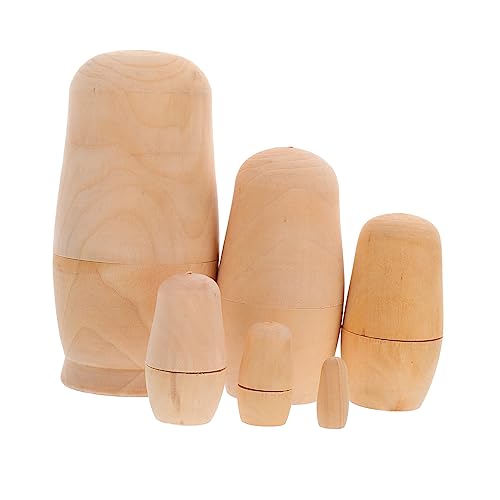 VANZACK DIY Matryoshka Set Lagige Unbemalte Holzpuppen für Kreative Bastelprojekte für Individuelles Malen Ostergeschenk Hochwertige Verarbeitung und Angenehmes Holzgefühl VANZACK DIY Matryoshka Set Lagige Unbemalte Holzpuppen für Kreative Bastelprojekte für Individuelles Malen Ostergeschenk Hochwertige Verarbeitung und Angenehmes Holzgefühl von VANZACK
