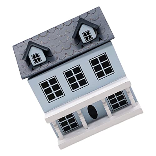 VANZACK DIY Villa mit Grauen Wänden für Kreative Dekoration Miniaturgärten Tischzubehör für Kuchendekorationen und Bastelbegeisterte von VANZACK