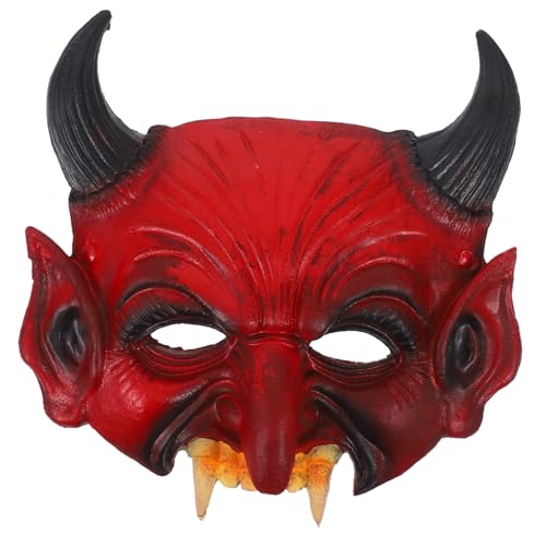 VANZACK Dämonenmaske Cosplay PU Halloween Maske mit Spitzen Hörnern und Zähnen für Karneval Kostümparty Bühnenauftritt und Fasching Sichere und Bequeme Verkleidung für Erwachsene VANZACK Dämonenmaske Cosplay PU Halloween Maske mit Spitzen Hörnern und Zähnen für Karneval Kostümparty Bühnenauftritt und Fasching Sichere und Bequeme Verkleidung für Erwachsene von VANZACK