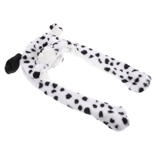 VANZACK Dalmatiner Hut Mit Beweglichen Ohren Lustiger Plüsch Mütze Für Erwachsene Warmes Und Weiches Cosplay Accessoire Für Winter Und Fasching Tiermütze Mit Langen Ohrenträgern VANZACK Dalmatiner Hut Mit Beweglichen Ohren Lustiger Plüsch Mütze Für Erwachsene Warmes Und Weiches Cosplay Accessoire Für Winter Und Fasching Tiermütze Mit Langen Ohrenträgern von VANZACK