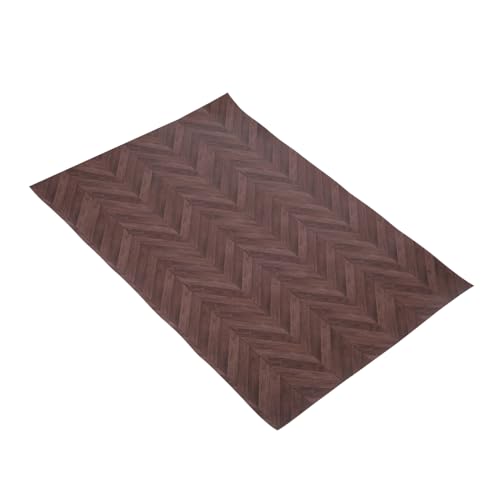 VANZACK Dielenplatte Für Puppenhäuser DIY Bodenbelag Vintage Fliesen Dekoration Für Puppenhaus Dunkles Fischgrätmuster von VANZACK